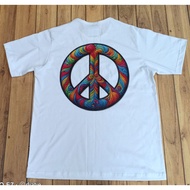 DJATIESHOP x PEACE WEAR pwp white t-shirt 24s peace t-shirt peace logo shirt hippie tshirt