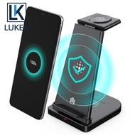 LUKEN 3 in 1 Wireless Charger for Samsung Note 20 S21 S10 Ip 15W Fast Charging Station for Galaxy Watch Gear S3 S2 Buds