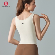 Lulemon Yoga Wear Vest Women Cover Breasts Sleeveless Top Slimmer Look Sports Fitness Bra