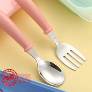 304 Stainless Steel Children's Spoon Fork Baby Tableware Fork Mother Handle Baby And Round W1g5