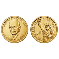 United States Presidential Coin Series 2015 34th President Dwight D. Eisenhower $1 Commemorative Coi
