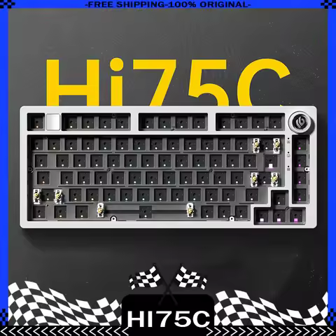 LEOBOG Hi75C Mechanical Keyboard 3Mode/Wired kit Hot Swap With Knob RGB Aluminium Alloy Gasket Hi75C