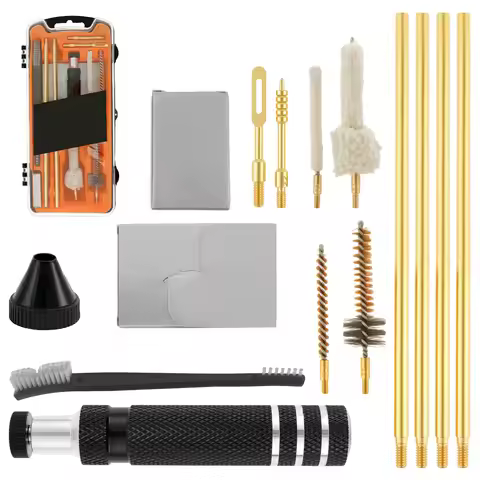 15Pcs Universal Gun Cleaning Kit Reusable Professional Maintenance Tool Portable Bore Brushes for 22