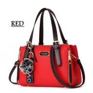 Beg Tangan Wanita Corak Terkini / Jessica Minkoff Multi Compartment Plain Shoulder Bag