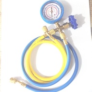 MANIFOLD GAUGE ISI FREON AC R32 R410A MULTI PRESSURE GAUGE SINGLE SET - DrianShop5