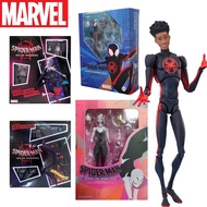 Shf อะนิเมะ  Figuarts Miles Morales Gwen Action Figures Gwen Spider Woman Figurine  รูป Pvc ตุ๊กตาตุ๊กตาของเล่น