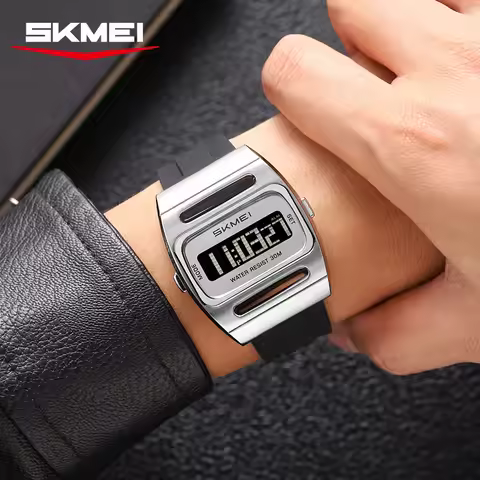 SKMEI 2563 Solar Power Casual Digital Sport's Watches Silicone Strap Led Waterproof Electronic Alarm