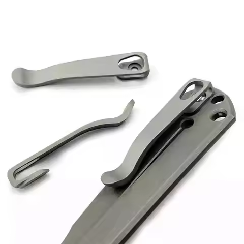 High Quality-CNC Titanium Knife Deep Carry Pocket Clip Back Clamp For CR Chris Reeve Umnumzaan Seben