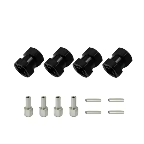 4pcs Aluminum RC Car 12mm Hex Wheel Hub Drive Adaptor 15/20/25mm Extension Combiner Coupler for 1/10