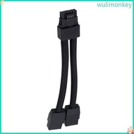 WU Heavy Duty 12VHPWR GPU Cable 2x8PIN to 16PIN GPU Extension Cord Connector for 3090Ti 4070Ti 4080 