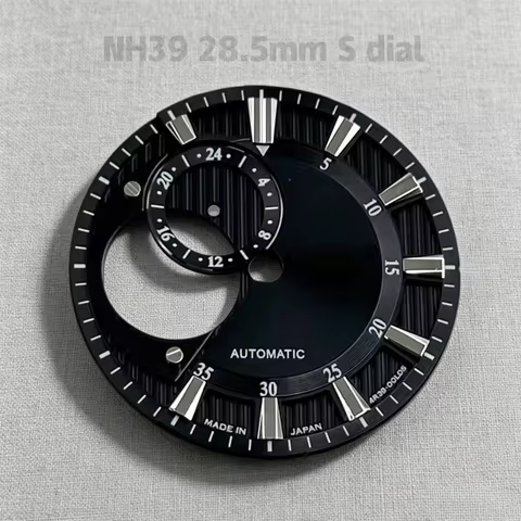 NH39 Dial 28.5mm Dial S Dial No Lume Skeleton Dive Watch Suitable for Seiko Mechanical Watch Modific