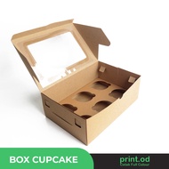 Print.od I Cupcake Box Contents 6 - Size 25x17x9 cm - Sponge Cake I Cake Contents 6
