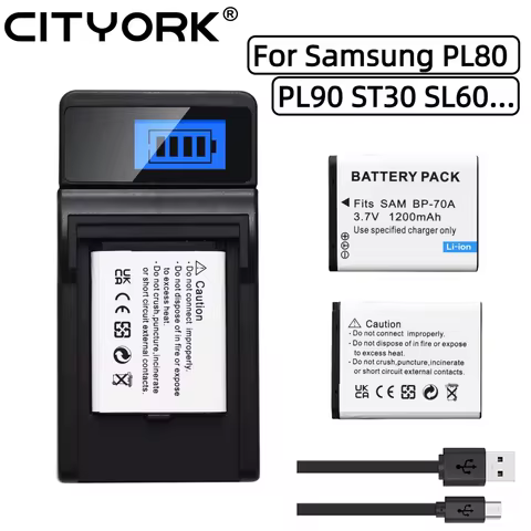 CITYORK Camera Battery BP70A BP-70A bp 70a For SAMSUNG PL80 PL90 PL100 PL101 PL120 PL170 PL200 PL201