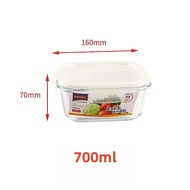 1pcs 700/850/950ml high boron glass bowl crisper microwave heated dishwasher clean portable bento bo
