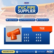 Tee PVC Orange Pipe Fittings 2" 3" 4" for Sanitary Pipe | 1PC