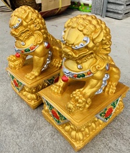 SHIBcoin ปูนปั้น สิงห์โต  นำโชค 1 คู่  (ขนาด L ประมาณ 14 x19x28 ซม.) เลือก 1 รายการ