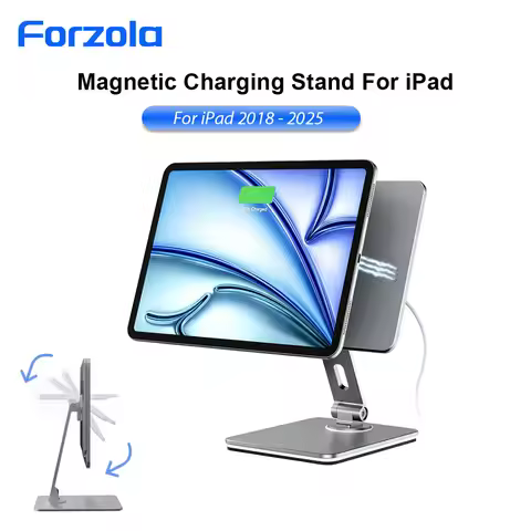 FORZOLA Magnetic Charging Stand for iPad Pro 11 10.9 Inch/iPad Air 11 Inch M2 M3 Foldable Tablet Hol