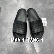 [BUY 1 GET 1 FREE][GENUINE] GENUINE A.D.DAS ADILETTE AQUA SLIDES FULL BLACK * F35550 - WATERPROOF - 