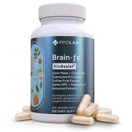 BioAssist® Brain-fx Nootropic Memory Focus Brain Support Clean Certified® Lions Mane B12 Folate Alph