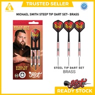 SHOT Michael Smith Bully Boy Steel Tip Dart Set- Plated Brass with special case packaging