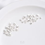 Broken Silver Table Two Colors Preservation Thick Silver All-Match Cut Corner Beads Square Loose Bea