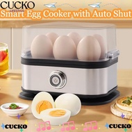BACKSTR Smart Egg Cooker, Auto Shut- 200W Power Eggs Boiler,  Multi Functional 6 Eggs Capacity Stain