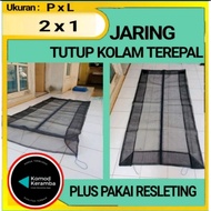 2x1 tarpaulin pool cover net, pool cover net net net jaring ikan pukat ikan