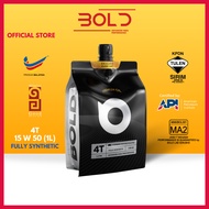 BOLD SIRIM 4T 15w50 1L Fully Synthetic MA2 Motorcycle Engine Oil Minyak Hitam Motor Motosikal 15w-50