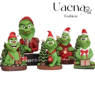 UAENAU Grinch Statue, Resin Merry Christmas Grinch Figure, Scene Model Crafts Christmas Ornament