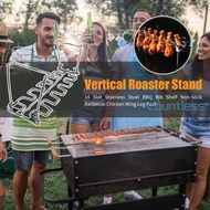 Folding Chicken Wing Leg Rack Chicken Leg BBQ Grill 14 Slots Grill Accessories [countless.sg]