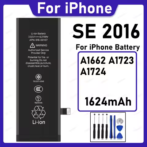 High Capacity Replacement Battery For iPhone SE 2016 1624mAh A1662 A1723 A1724 Safe Stable Long Stan
