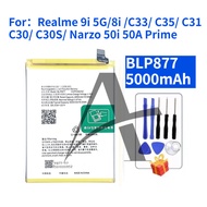 For Realme 9i 5G/8i /C33/ C35/ C31/ C30/ C30S/ Narzo 50i 50A Prime Battery BLP877 Replacement