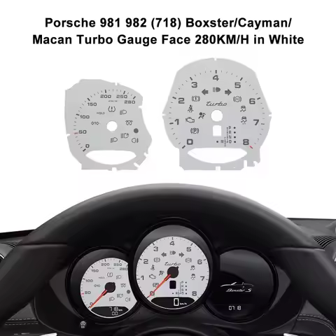 Gauge Face For Porsche 981 982 (718) Boxster / Cayman / Macan 280KM/H 300KM/H White,Red,Yellow