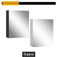 [ RUBINE ] 38cm Stainless Steel Mirror Cabinet RMC-1138D10 BK / RMC-1138D10 WH Cabinet, Casement Door Opening 1 Door