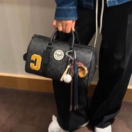 COACH VENTURER 27號波士頓經典標誌老花徽章手提包枕頭包單肩斜挎包