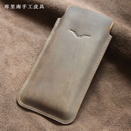 เคสโทรศัพท์มือถือหนังวัวทำมือสีดำและสีน้ำตาลสำหรับโทรศัพท์มือถือ iVERTU 5G ของ Vertu ที่ทนทานและมีสไ
