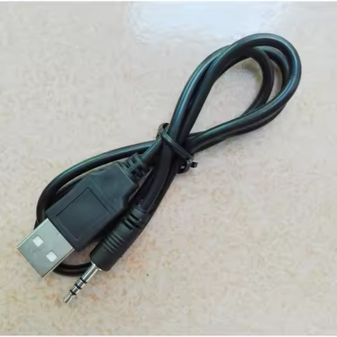 1pcs 3.5mm 3.5 Jeck Jack Plug To USB A Charge Charging Cable For Waterproof Mp3/Mp4 Watch player Dig