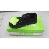 Line Seven  Black School Shoe JL22