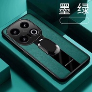 For IQOO 13 Pro Case Magnetic Ring Satnd Holder Phone Cover For IQOO 13 12 Pro Luxury Leather Silico