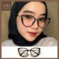 Myopia Frame Glasses Cat Eye Model 58595 Photochromic and Anti-Radiation Minus Lens Package