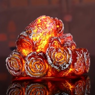Realistic 3D LED Bonfire Night Light - Mini Portable Fire Pit with Glowing Embers & Flickering Flame