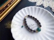 天然緬甸玉翡翠 冰老油青翡翠 太赫茲 設計款 手鍊 禮物 天