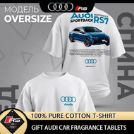 Audi rs7 oversized cotton T-shirt luxury sports men's casual wear fan 2025 summer high quality T-shi