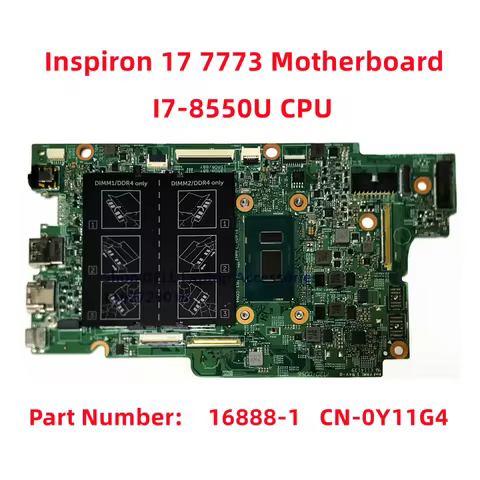 99% NEW For Dell Inspiron 17 7773 Laptop Motherboard 16888-1 Y11G4 CN-0Y11G4 0Y11G4 mainboard CPU:SR