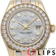 二手勞力士Datejust Pearlmaster 29腕錶，鑲嵌10顆鑽石，鑽石錶圈，隕石錶盤，Pearlmaster隕石鑽石錶盤80298G（隨機款），附原廠錶盒、保固卡，18K黃金/玫瑰金/白金