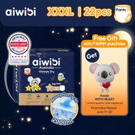 Aiwibi Ultimate Comfort (Overnight) Soft Disposable Diaper Pants XXXL-22 pcs