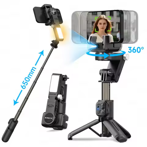 AXNEN Q19 Tracking Gimbal Stabilizer Selfie Stick Tripod for Smartphone 360° AI Rotating Shoot with 
