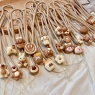 handphone wrist strap Ins Milk Tea Color Rabbit Silicone U Disk Wrist Strap Lanyard