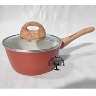 Yoshikawa Milk Pan / Sauce Pan 16 cm and 18 cm Rosela + Glass Lid