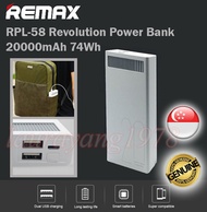 Remax RPL-58 20000mAh Revolution Series Power Bank Powerbank Portable Charger